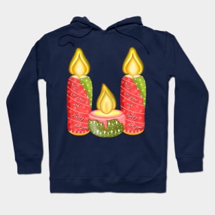 Merry Christmas and happy new year candle Hoodie